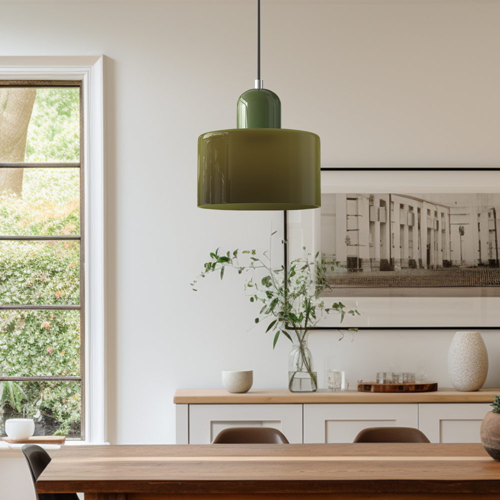 Bauhaus Glass Pendant Light | Adjustable Ceiling Lamp