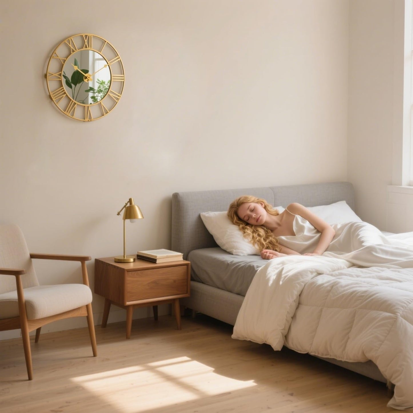 Large Mirror Wall Clock