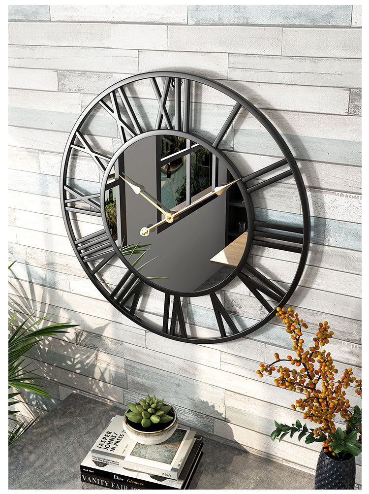 Large Mirror Wall Clock