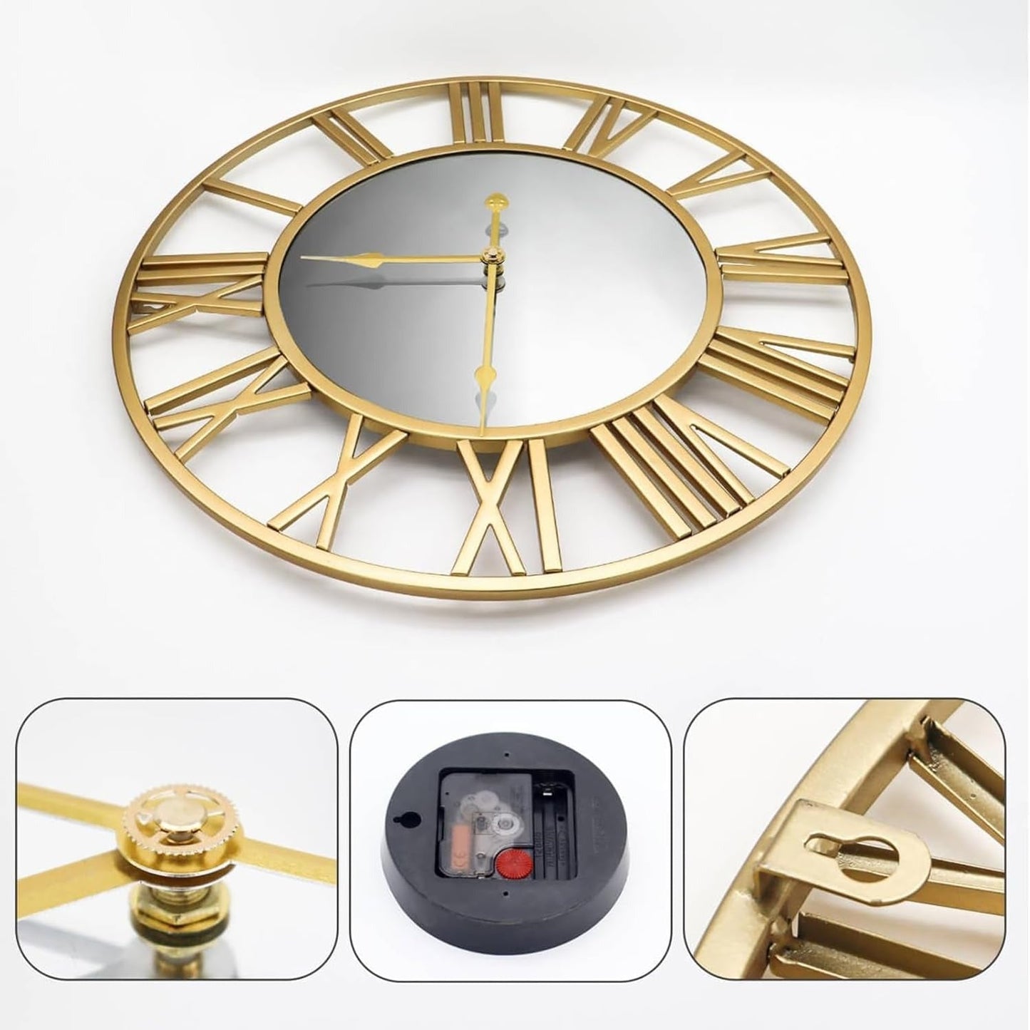 Large Mirror Wall Clock