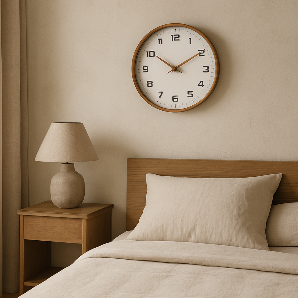 Silent Wooden Wall Clock