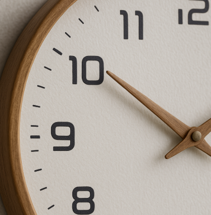 Silent Wooden Wall Clock