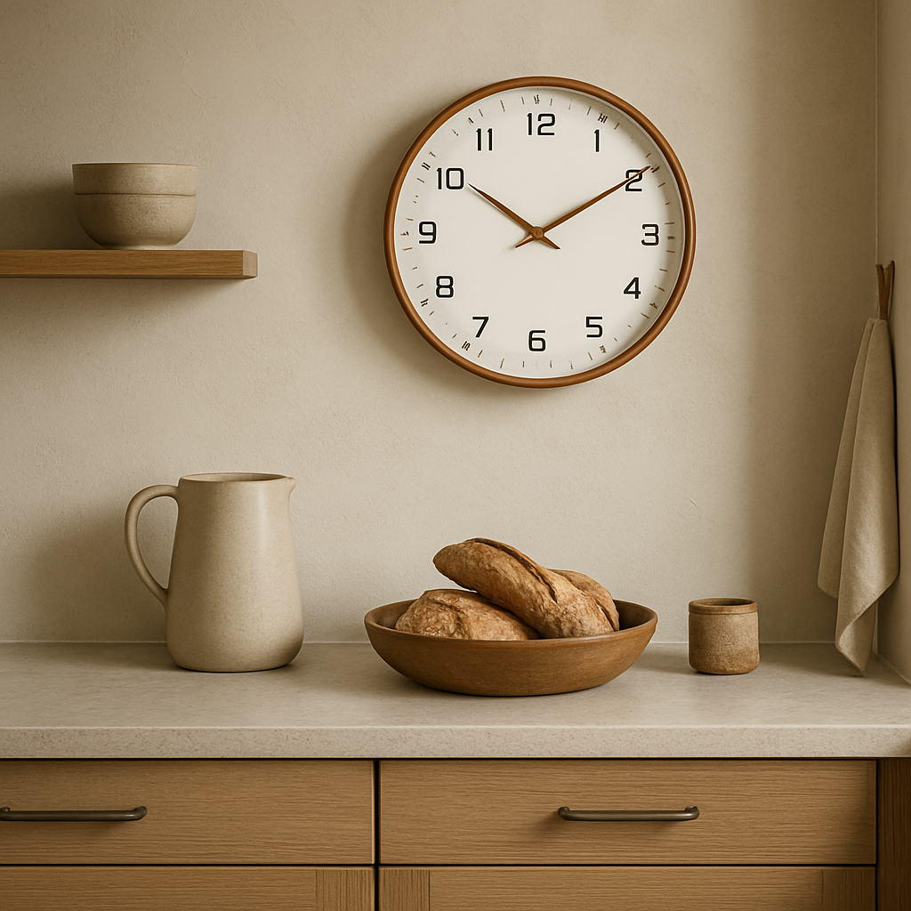 Silent Wooden Wall Clock