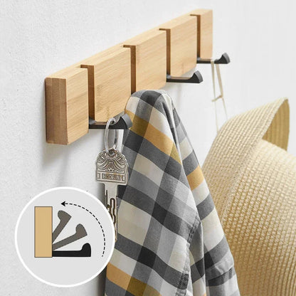 Bamboo Wall Coat Rack 4