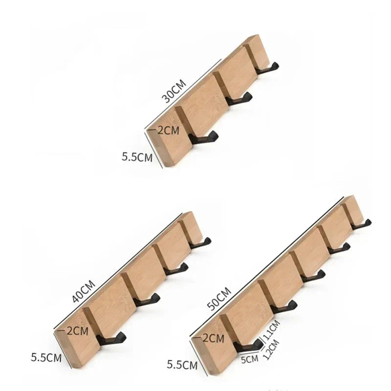 Bamboo Wall Coat Rack 5