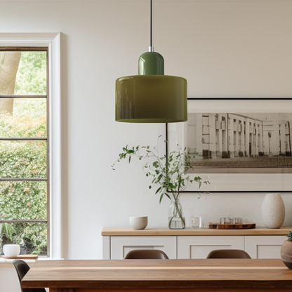 Bauhaus Glass Pendant Light | Adjustable Ceiling Lamp