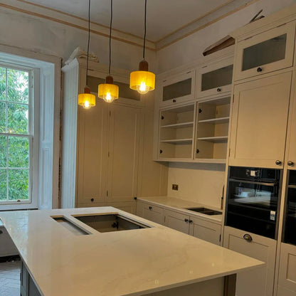 Bauhaus Glass Pendant Light | Adjustable Ceiling Lamp
