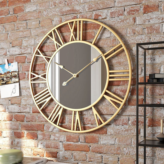 Large Mirror Wall Clock