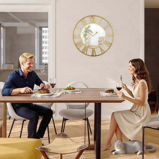 Large Mirror Wall Clock