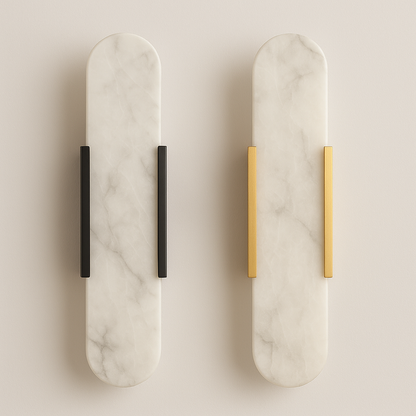 Modern Marble-Look Wall Lamp | Dimmable LED