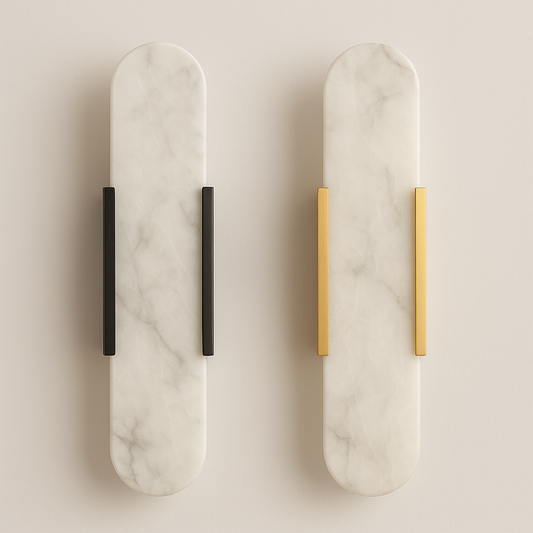 Modern Marble-Look Wall Lamp | Dimmable LED