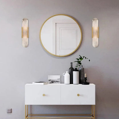 Modern Marble-Look Wall Lamp | Dimmable LED