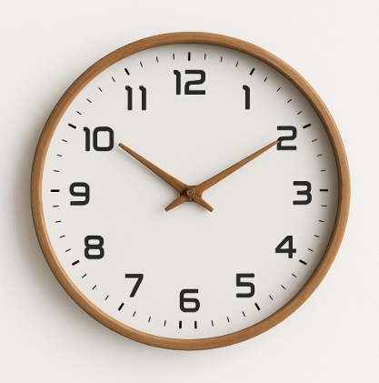 Silent Wooden Wall Clock