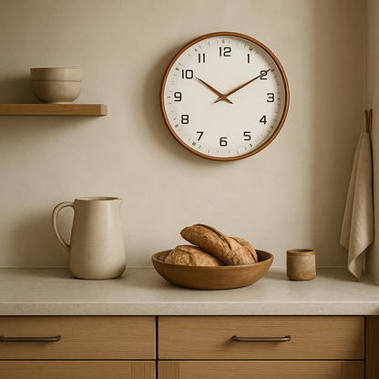 Silent Wooden Wall Clock