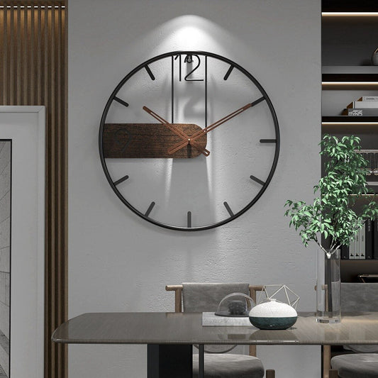Steel Walnut Wall Clock 0
