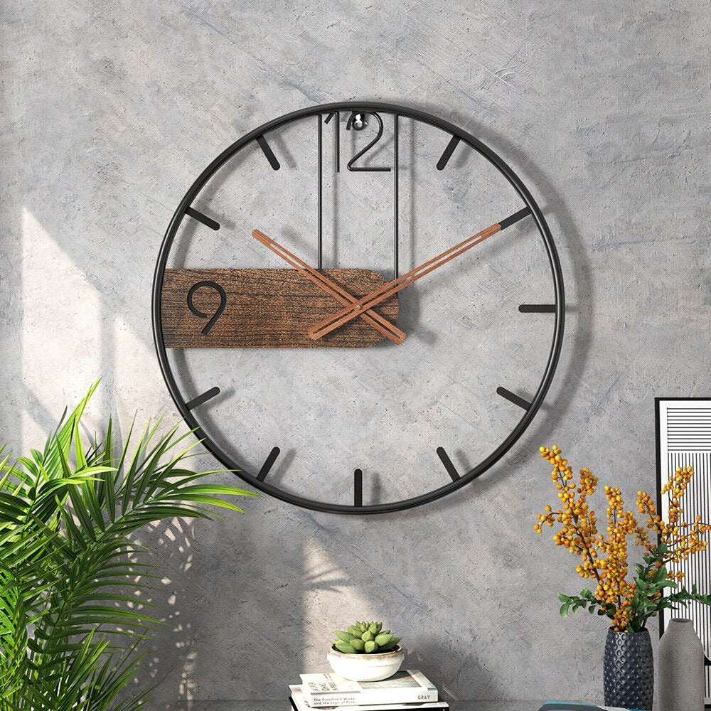 Steel Walnut Wall Clock 1