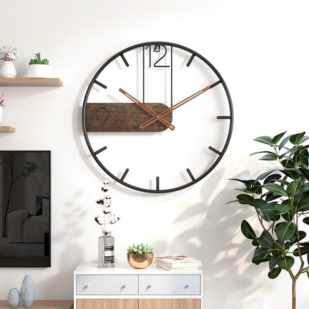 Steel Walnut Wall Clock 2