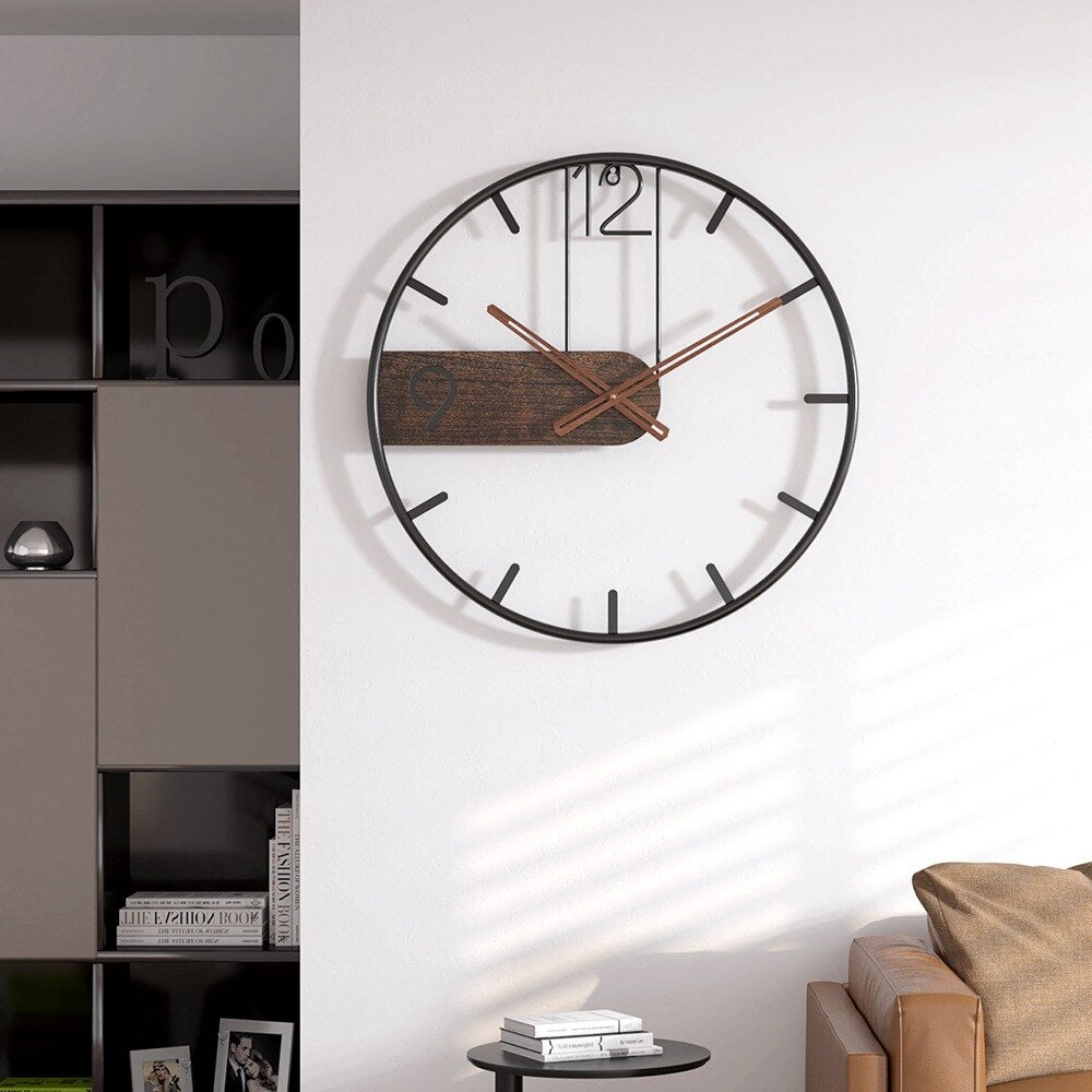 Steel Walnut Wall Clock 3