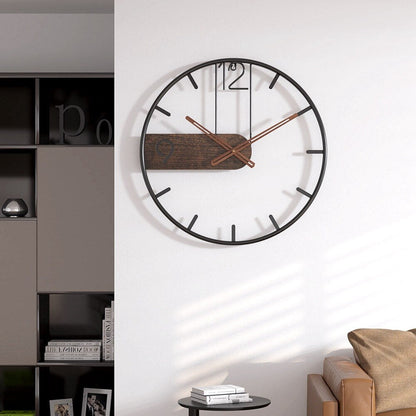 Steel Walnut Wall Clock 3