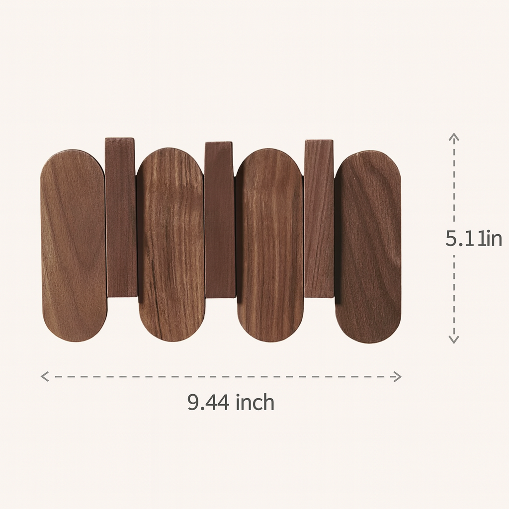 Walnut Wood Coat Rack 0