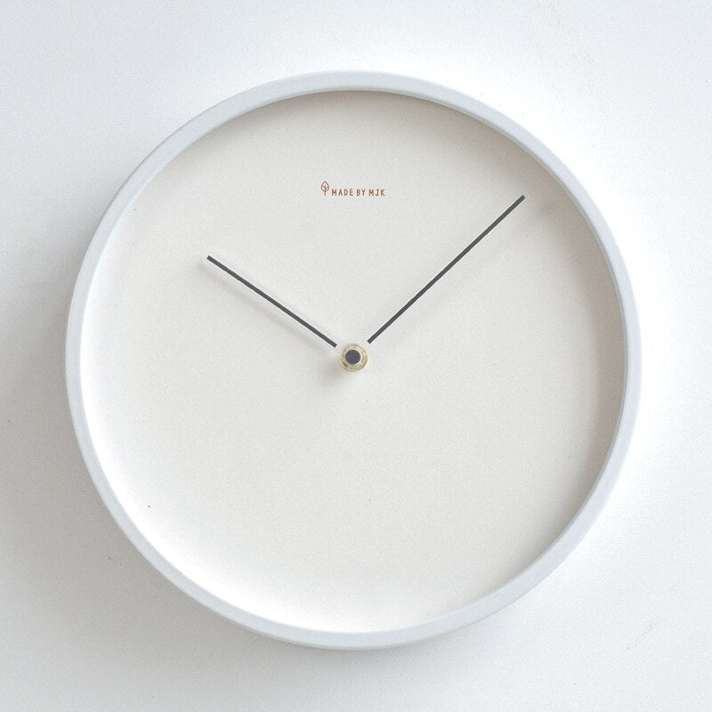 White Wood Wall Clock 0