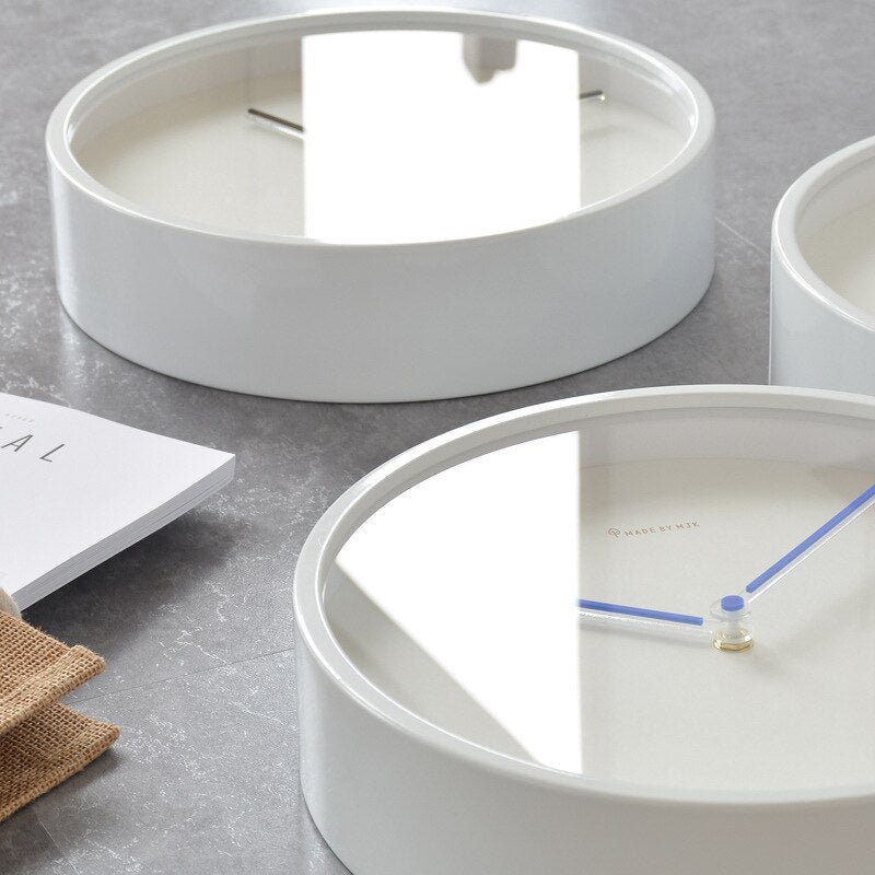 White Wood Wall Clock 3