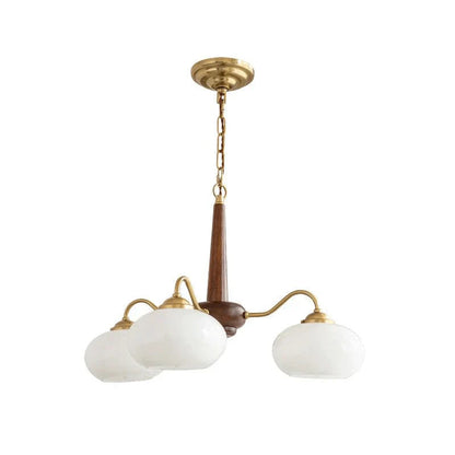 Wood Glass Chandelier 0