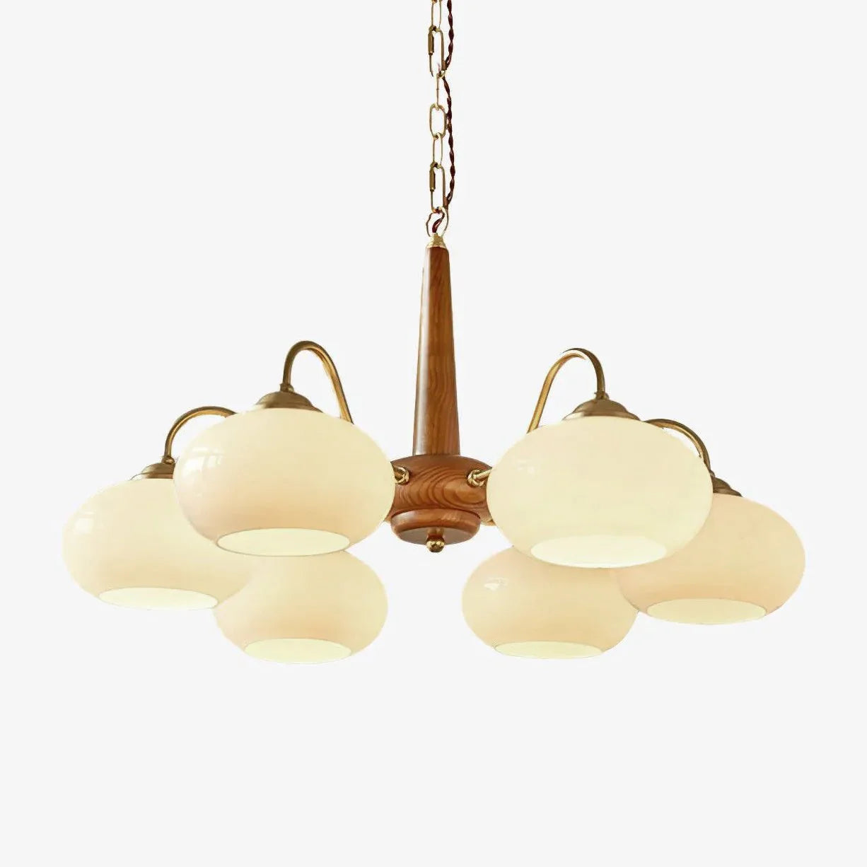 Wood Glass Chandelier 2