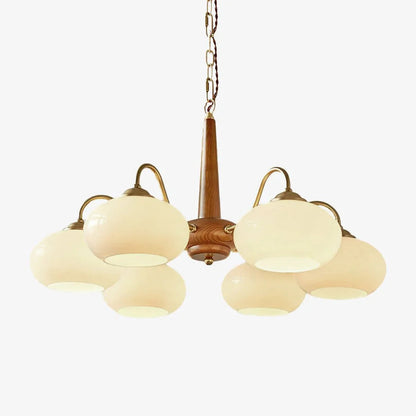 Wood Glass Chandelier 2