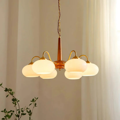 Wood Glass Chandelier 3