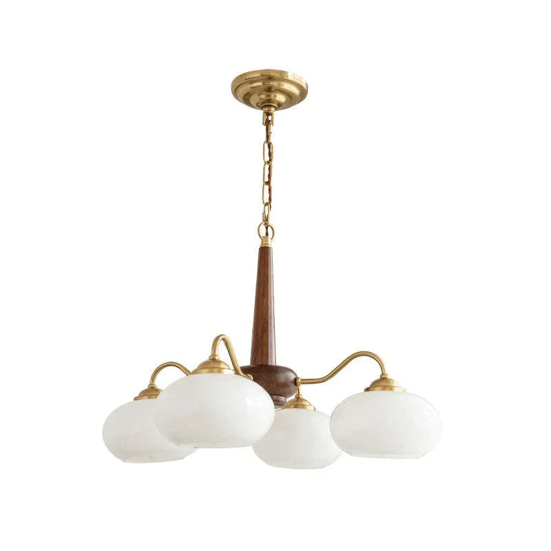 Wood Glass Chandelier 6