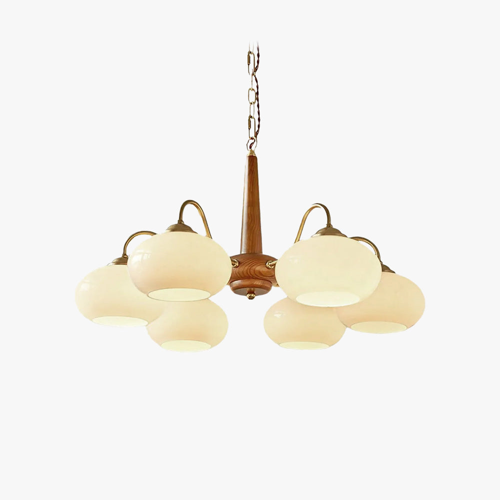 Wood Glass Chandelier 7